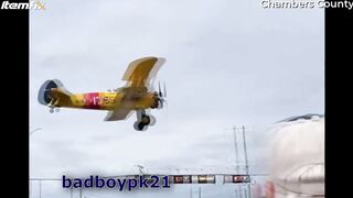Biplane Crashes On Texas Highway