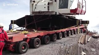 Brake Failure Causes 400-ton Crane To Crash In Venezuela