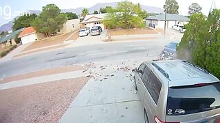 The Accident Destroyed Parked Cars And Mailboxes