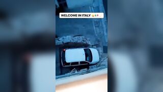 Car Going Down The Stairs