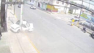 Car Hits Telephone Pole